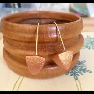 Vintage leather cuff with earrings